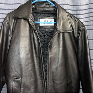 Black leather jacket